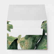 Tropical | Verde e Dourado | Envelope mínimo