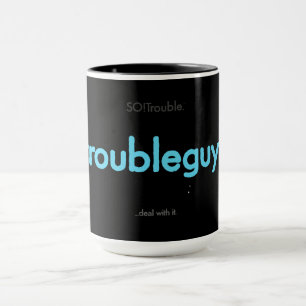 troubleguy! - caneca azul elétrico