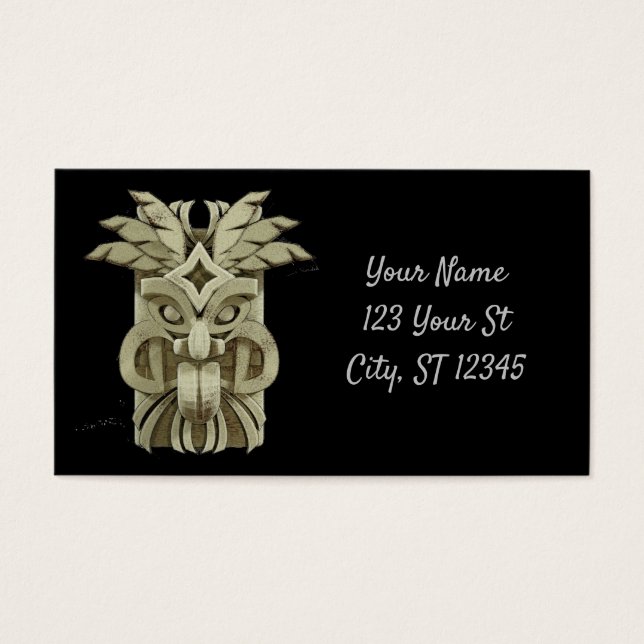 Trovão da escultura Tiki gravada (Frente)