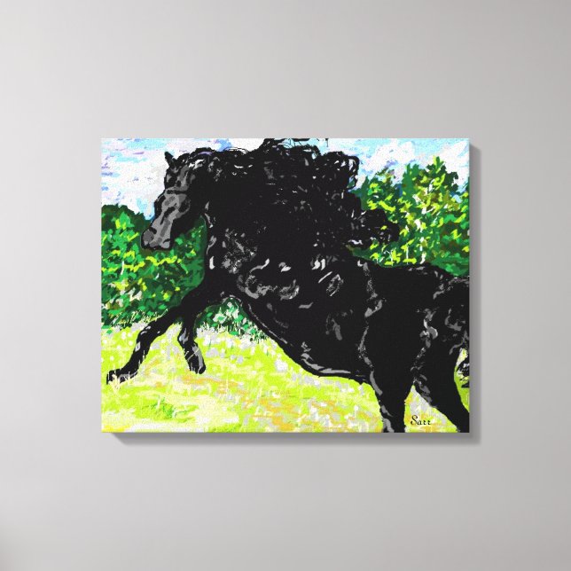 Trovão de Estalão Preto de Enrolamento da canvas (Frente)