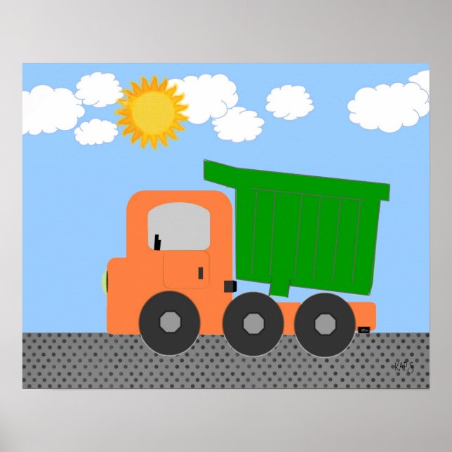 Truck Animated Computer Mouse Art Poster (Frente)