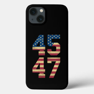 Trump 2024 45 47 Bandeira Americana Vintage Retro 