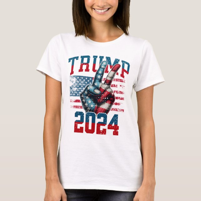 Trump 2024 Girl's Basic T-Shirt (Frente)