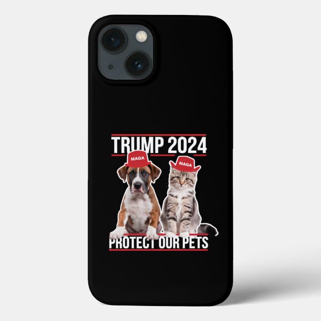 Trump 2024 Proteja Nossos Cães de Gato Pets MAGA (Verso)