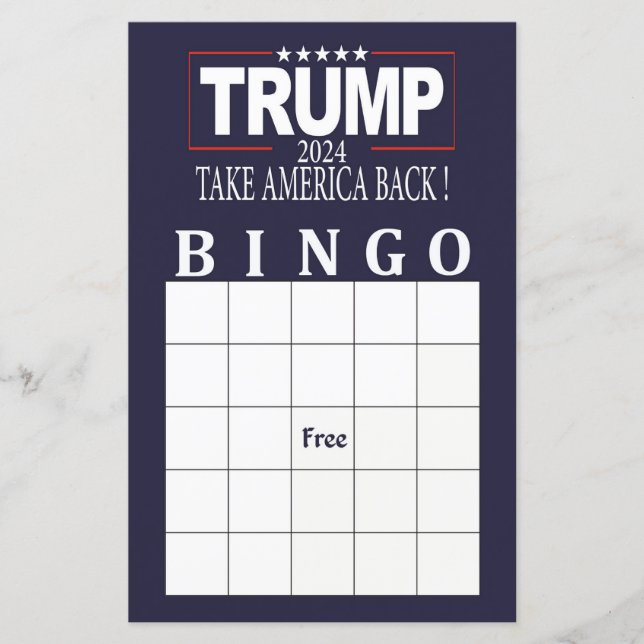 Trump bingo card,Donald Trump Bingo 2024 (Frente)
