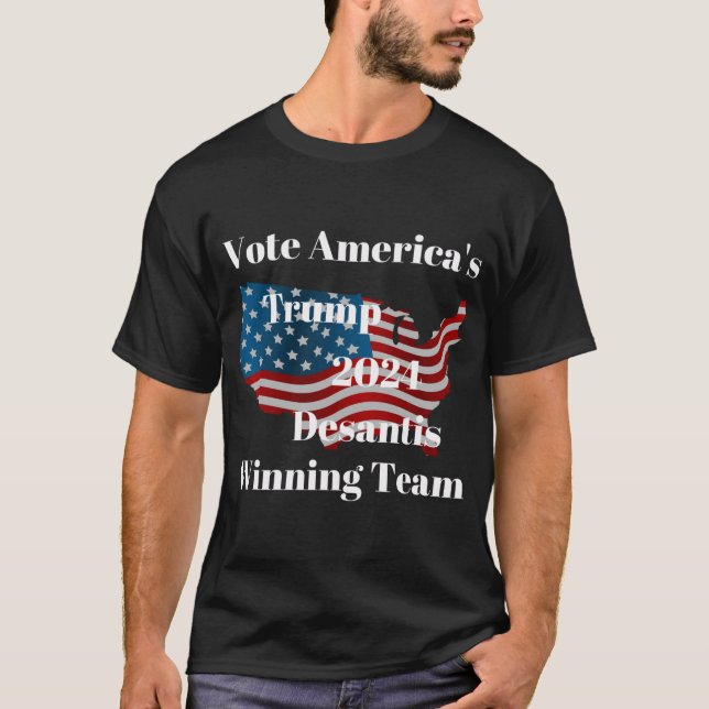 Trump Desantis Vote 2024 T-Shirt (Frente)