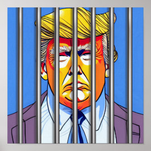 Trump in Jail Value Poster Paper (Matte) 12" Squar
