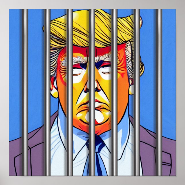 Trump in Jail Value Poster Paper (Matte) 12" Squar (Frente)