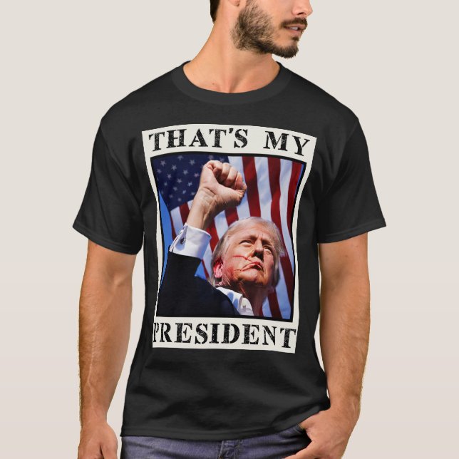 Trump Meu Presidente Trump Assassino T-Shirt (Frente)