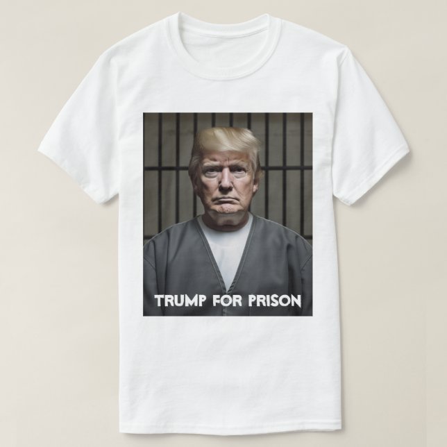 Trump na prisão em T-Shirt (Frente do Design)