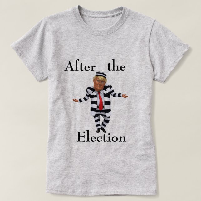 Trump na prisão Veste T-Shirt (Frente do Design)