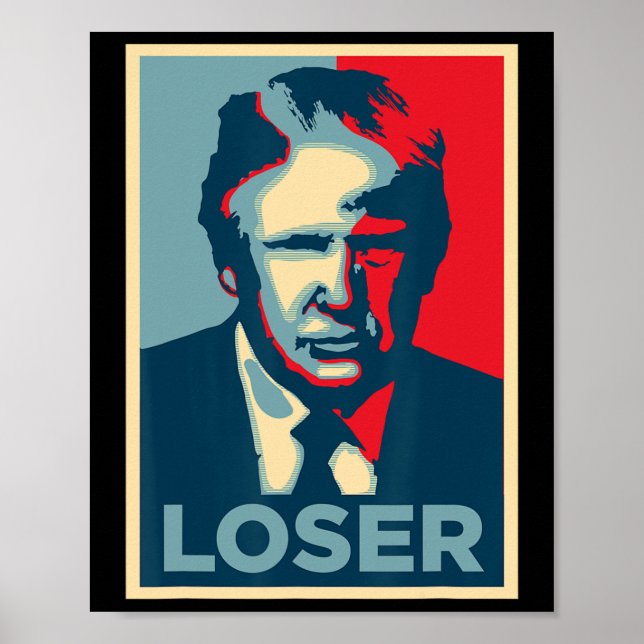 Trump Obama Hope Poster Loser (Frente)