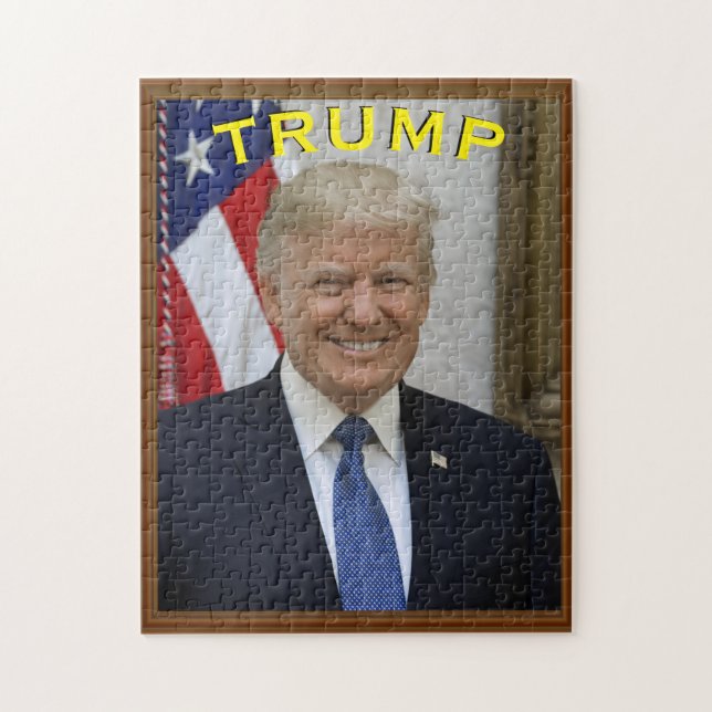 Trump Presidente Portrait sorrindo Quebra-cabeça d (Vertical)