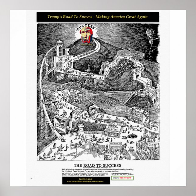 Trump Road To Success Poster America Excelente (Frente)
