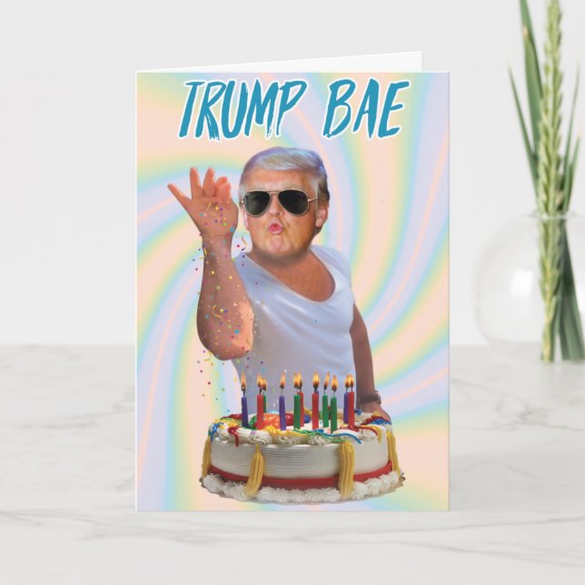 Trump Salt Bae Birthday Engraçado Cartão de Papel (Frente)