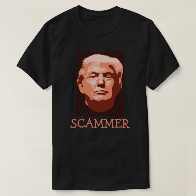 Trump Scammer T-Shirt (Frente do Design)