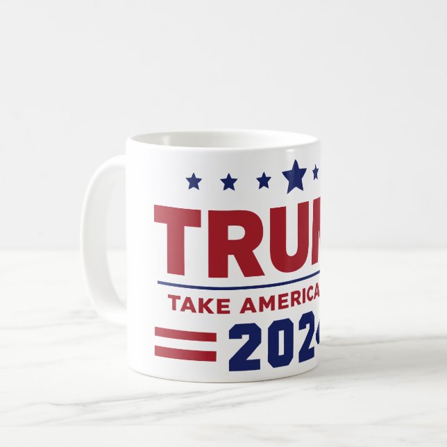 Trump Take American Back 2024, caneca (Frente Esquerda)
