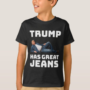 Trump Tem Grandes Jeans Camiseta Divertida Gráfica