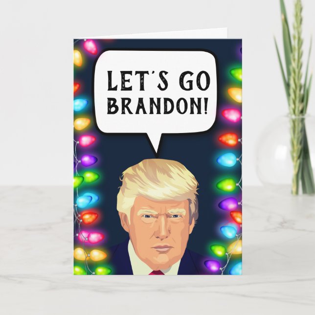 TRUMP VAMOS BRANDON! CARTÕES DE NATAL (Frente)