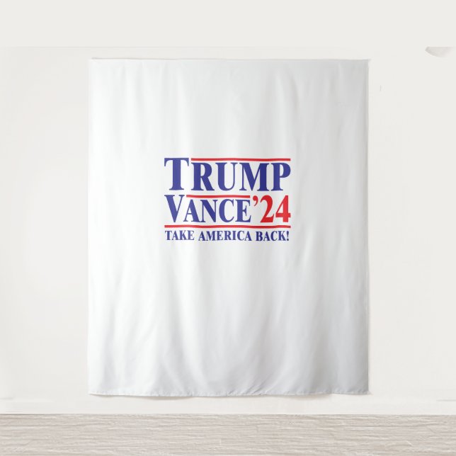 Trump Vance 2024 "Take America Back" Tapeçaria (Frente)