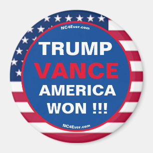 TRUMP VANCE AMERICA GANHOU!! íman de geladeira