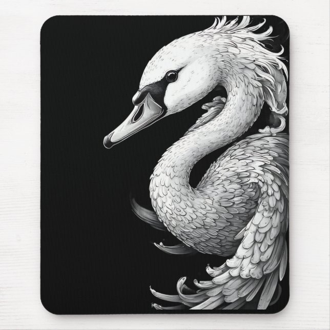 "Trumpet the Swan" Portrait Mouse Pad (Frente)