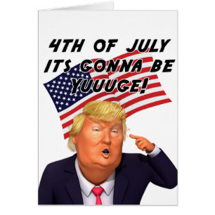 Trunfo 4o do cartão engraçado Merica de julho