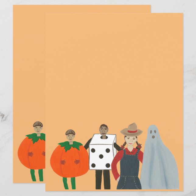 Truque de Halloween ou Criadores em Livro de Figur (Frente/Verso)