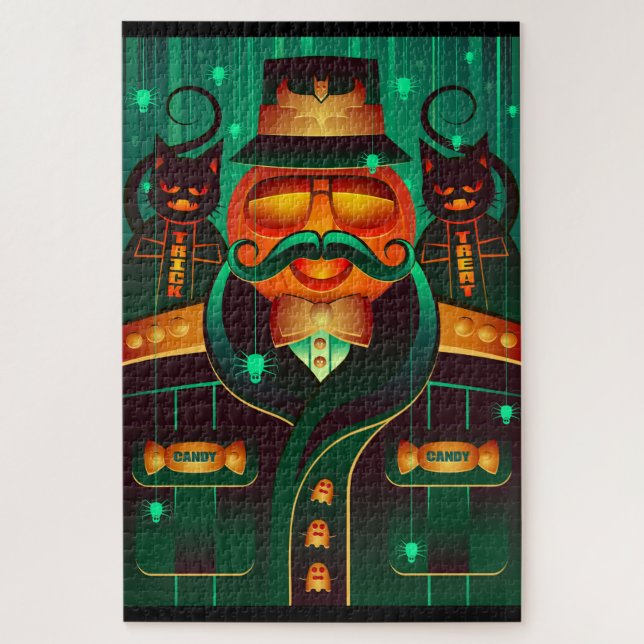 truque ou tratamento de quebra-cabeça de gatos (Vertical)