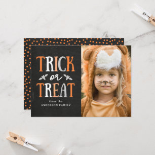 Truque ou Tratar Cartão com fotos de Halloween