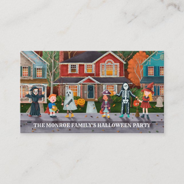 Truque ou Tratar, Convite de Ingresso no Halloween (Frente)