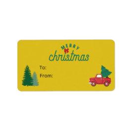 Truque Vermelho e Árvores de Natal - Etiqueta de P