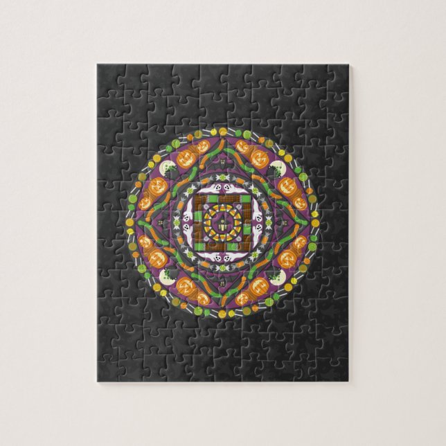 Truques e ameaças Mandala Quebra-cabeça (Vertical)