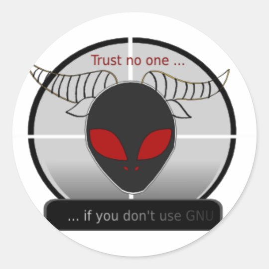 Trust no one. adesivo