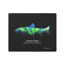 Truta Aurora; Impressão metálico; Preto; 10"x8"