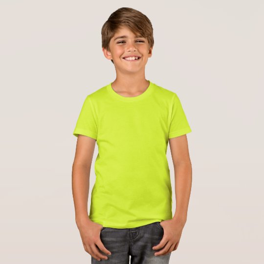 Camiseta infantil da Bella+Canvas, Amarelo Neon