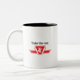 TTC Pegue o carro ou a caneca de café de texto per