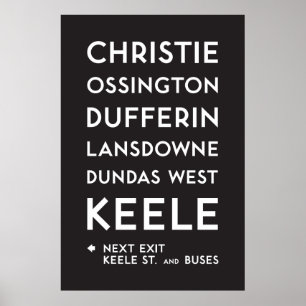 TTC - Poster de Bloor-Danforth Christie