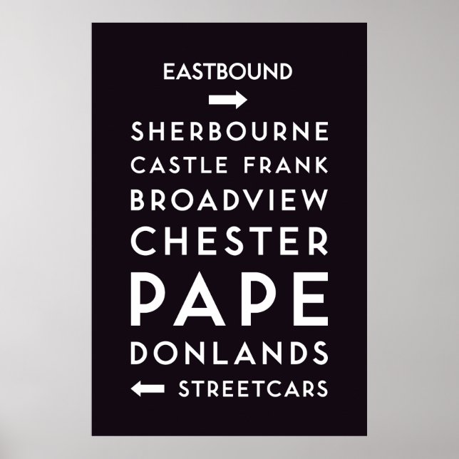 TTC - Poster de estações de ligação leste (Frente)