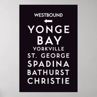 TTC - Poster de estações Westbound