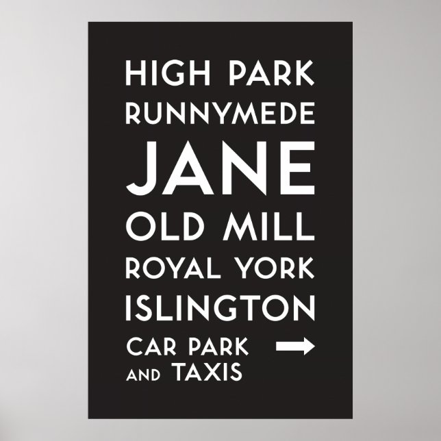 TTC - Poster do Parque Alto Bloor-Danforth (Frente)