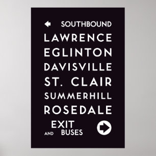 TTC - Poster Southbound das estações