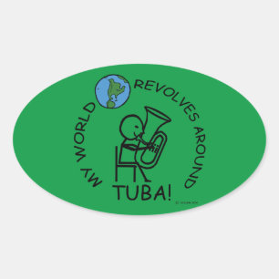 Tuba - O Mundo Revola-Se Em Torno Do Adesivo Oval
