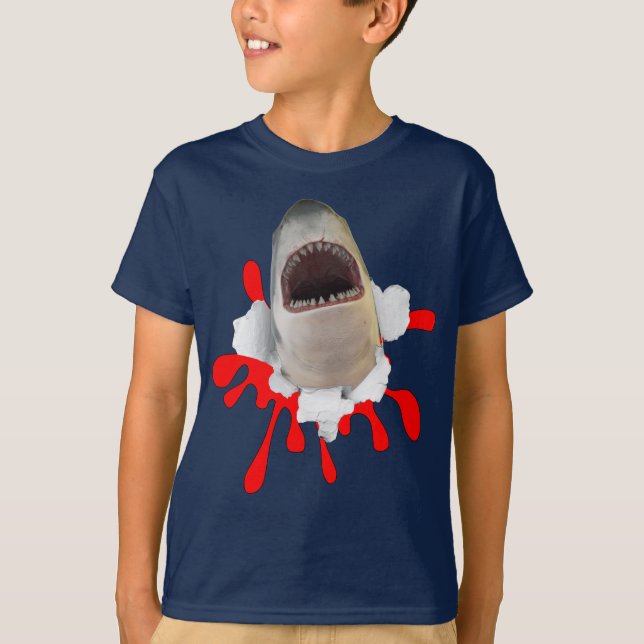 Tubarão-branco com camiseta de sangue (Frente)