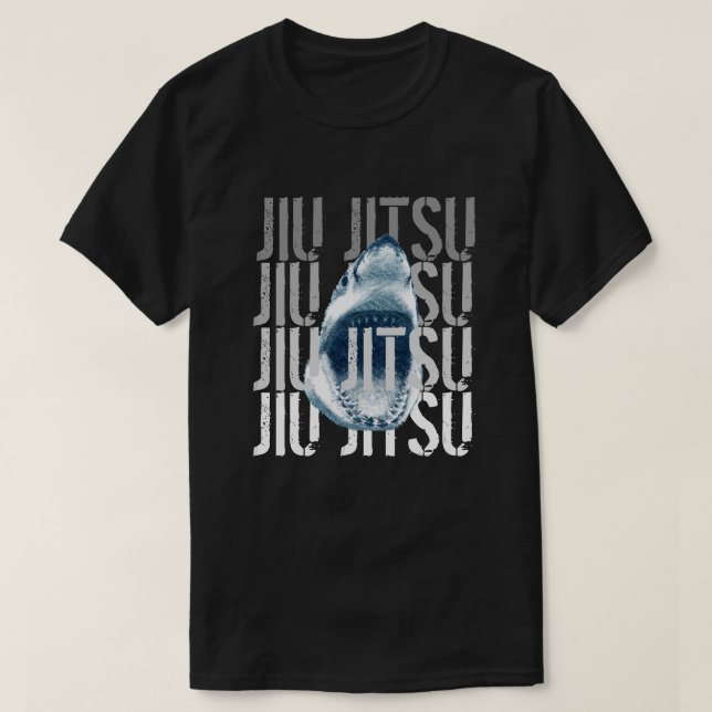 Tubarão de Jiu Jitsu nenhuma camisa do soldado (Frente do Design)