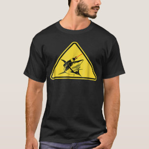 Tubarão de Precaução com Camisa Surf de Camisa de