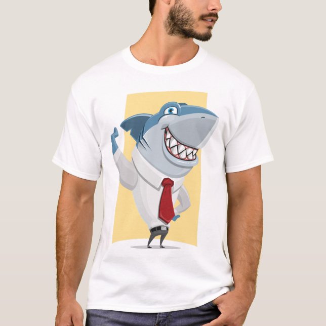 Tubarão Elegante de Camiseta (Frente)