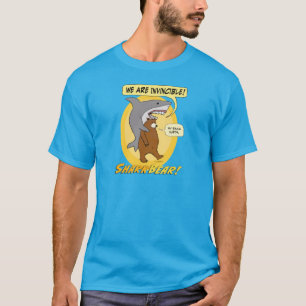 Tubarão Engraçado e T-shirt do Urso