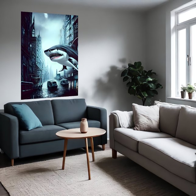 Tubarão na cidade | AI Art Poster (Criador carregado)