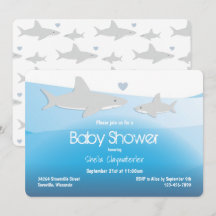 Tubarões e oceanos | Convite ao Chá de fraldas